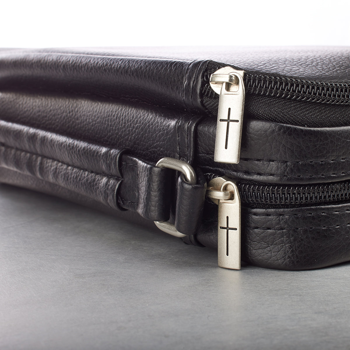 Bible Cover Large Two-Fold Luxleather Organizer Black