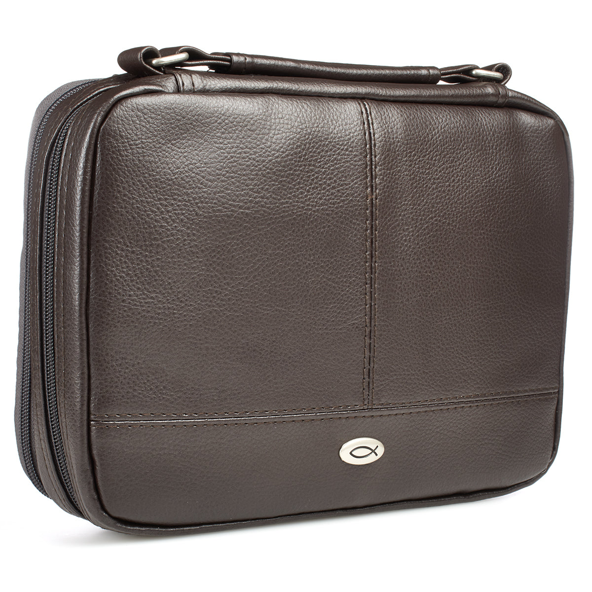 Bible Cover Large Two-Fold Luxleather Organizer Brown