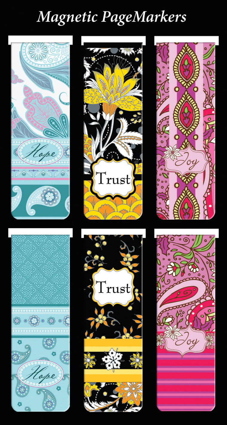 Bookmark Magnetic - set of 6: Hope, Trust, Joy