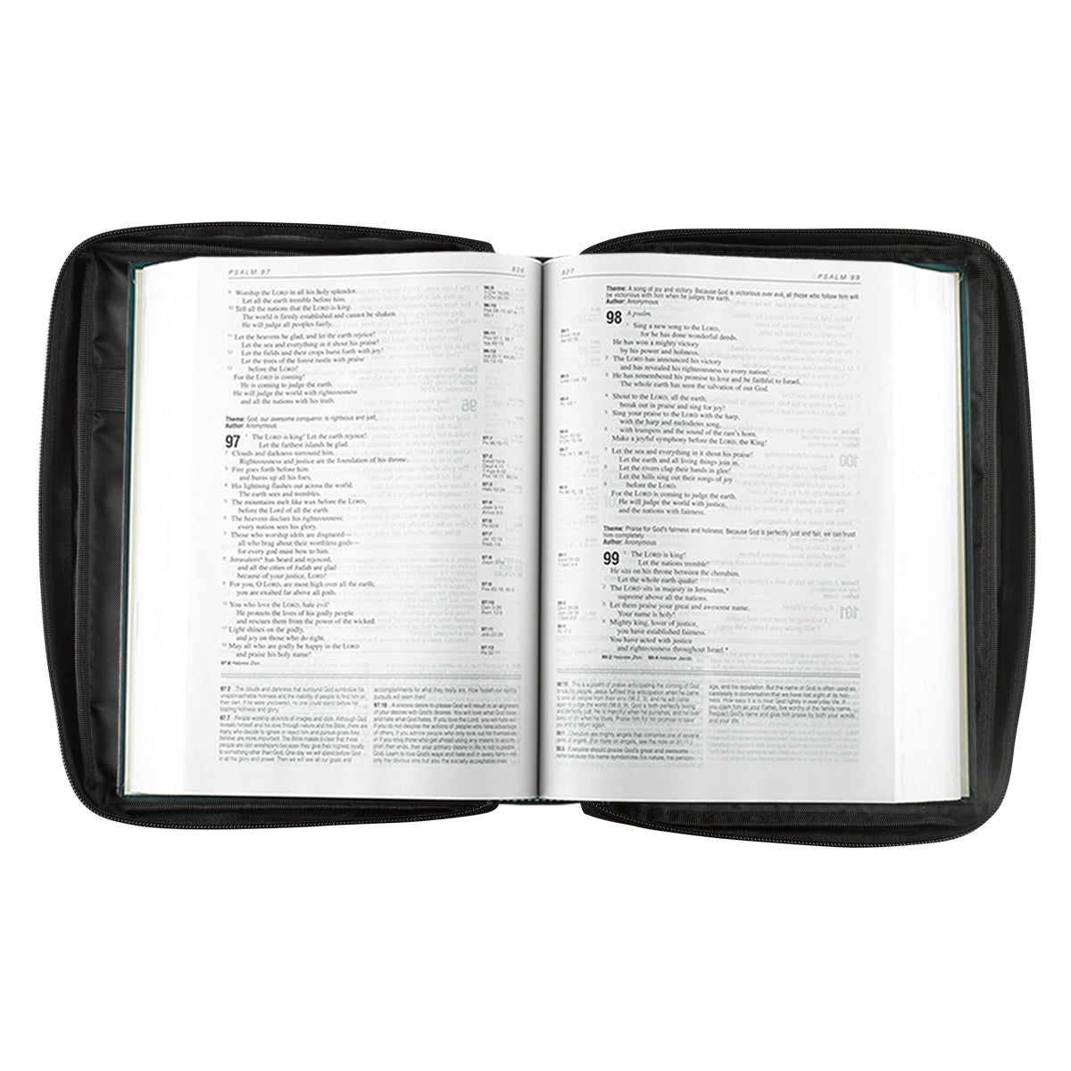 Bible Cover Large Polyester Canvas With Fish Emblem in Black