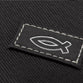 Bible Cover Small Polyester Canvas With Fish Emblem in Black