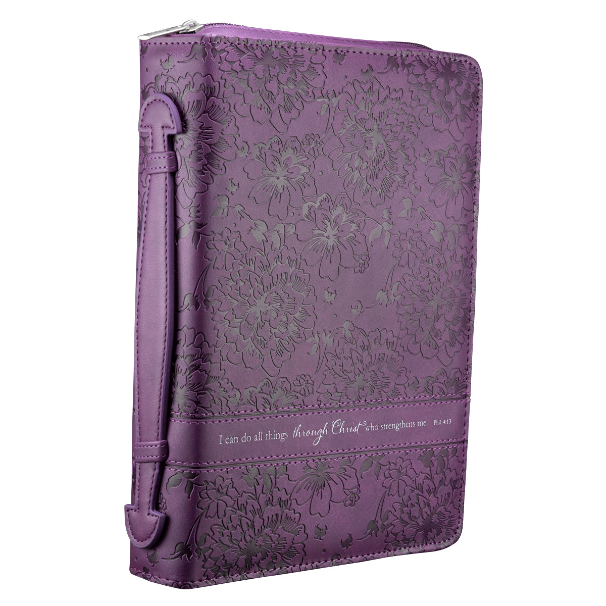 Bible Cover Large: I Can Do All Things, Purple Phil 4:13
