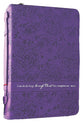 Bible Cover Medium: I Can Do All Things Phil 4:13 Purple