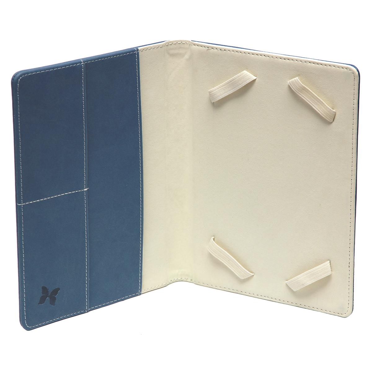 E-Reader Cover With Elastic Band Closure: Hope Blue/Aqua Butterfly