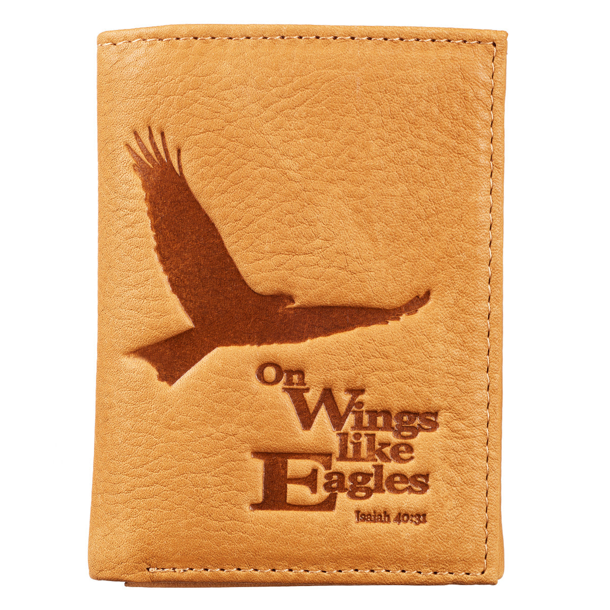 Leather Wallet: On Wings Like Eagles, Tri-Fold, Rfid-blocking, Gift Boxed