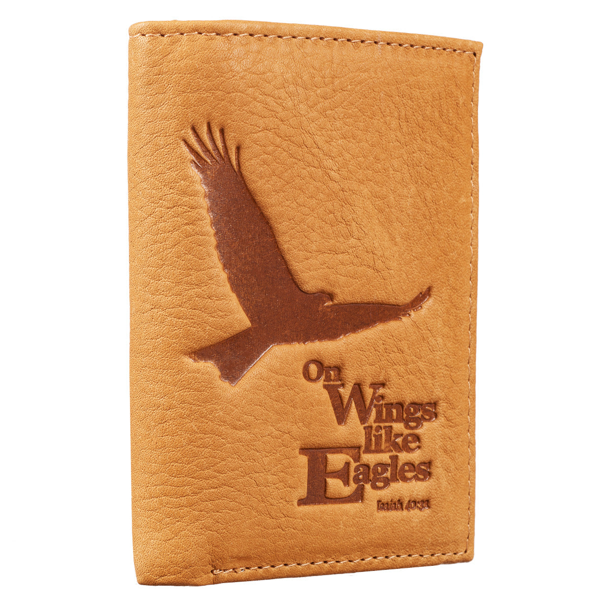 Leather Wallet: On Wings Like Eagles, Tri-Fold, Rfid-blocking, Gift Boxed