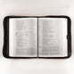 Bible Cover Classic Medium: Guidance Proverbs 3:6 Black Luxleather