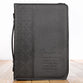 Bible Cover Classic Medium: Guidance Proverbs 3:6 Black Luxleather