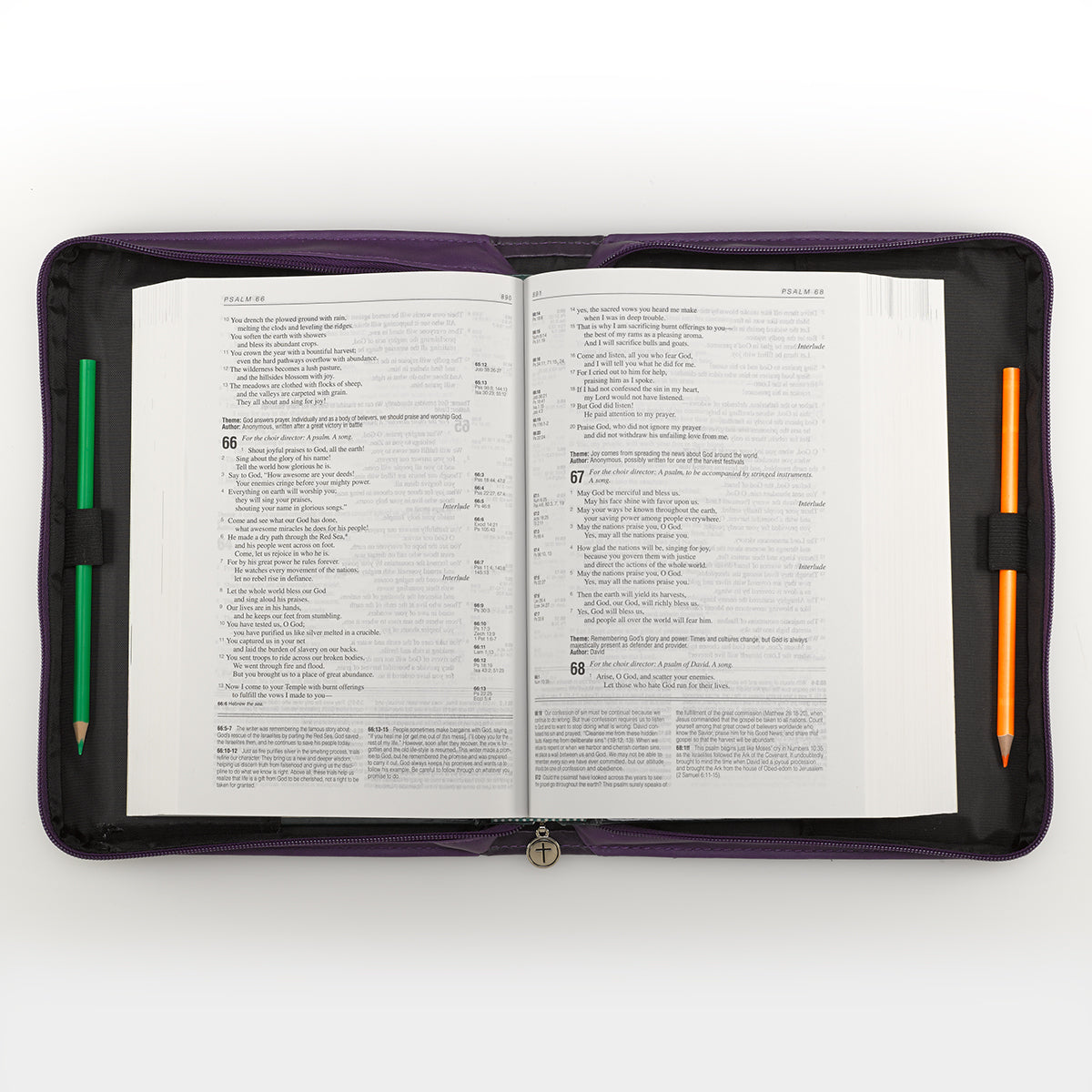 Bible Cover Large: Purple Butterflies
