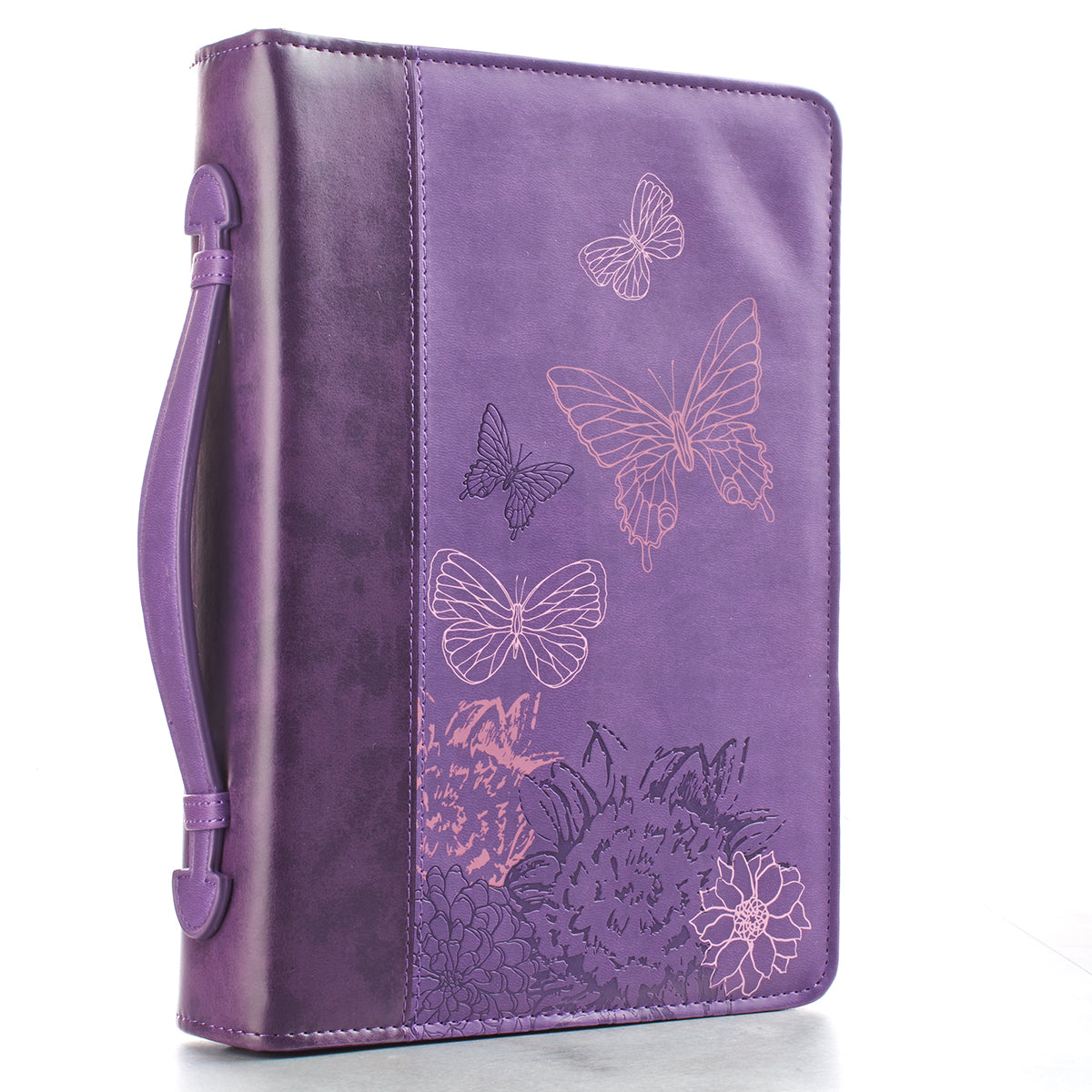 Bible Cover Large: Purple Butterflies