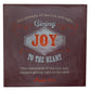Wooden Block Plaque: Joy (Navy)