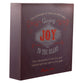 Wooden Block Plaque: Joy (Navy)