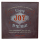 Wooden Block Plaque: Joy (Navy)