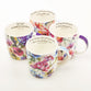Ceramic Mugs (Set Of 4) 296ml: Seeds of Love, Floral