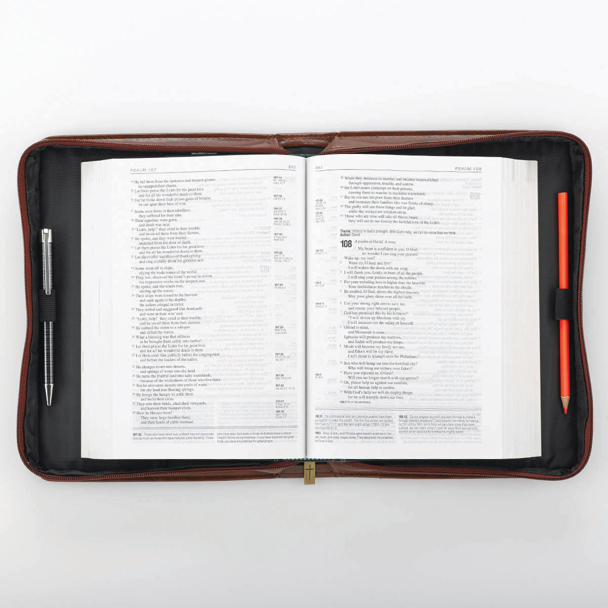 Bible Cover Large: Trust in the Lord, Brown