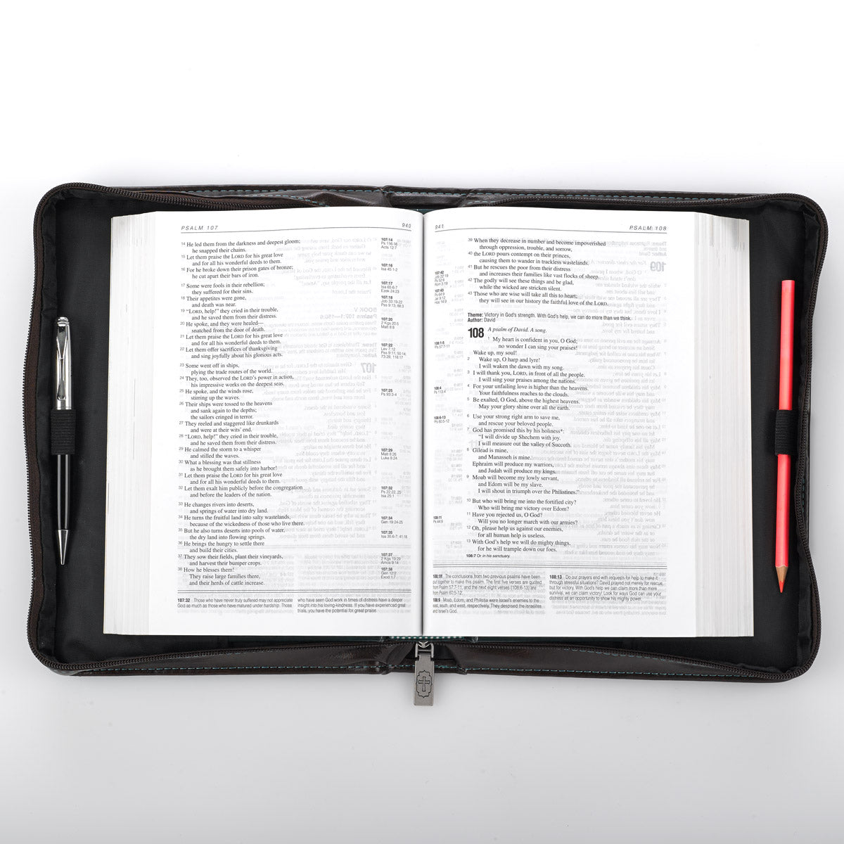 Bible Cover Medium I Can Do All Things Phil. 4: 13 Turquoise Debossed Luxleather