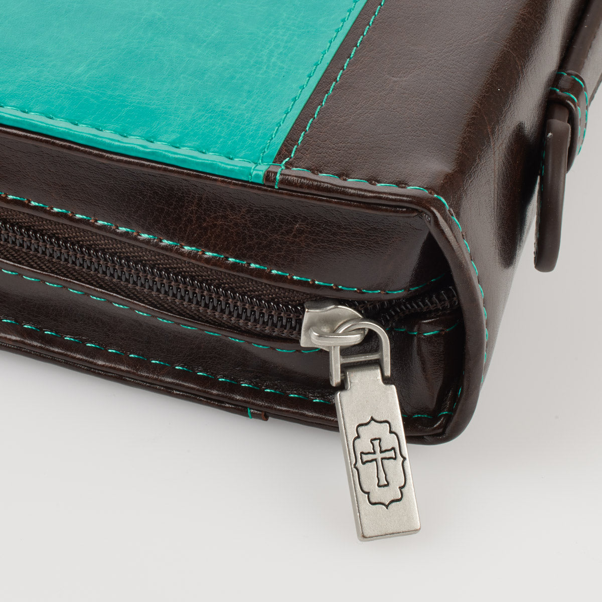 Bible Cover Medium I Can Do All Things Phil. 4: 13 Turquoise Debossed Luxleather