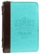 Bible Cover Medium I Can Do All Things Phil. 4: 13 Turquoise Debossed Luxleather