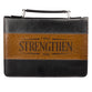 Bible Cover Medium Strengthen Isaiah 41: 10 Brown/Tan Medium Luxleather