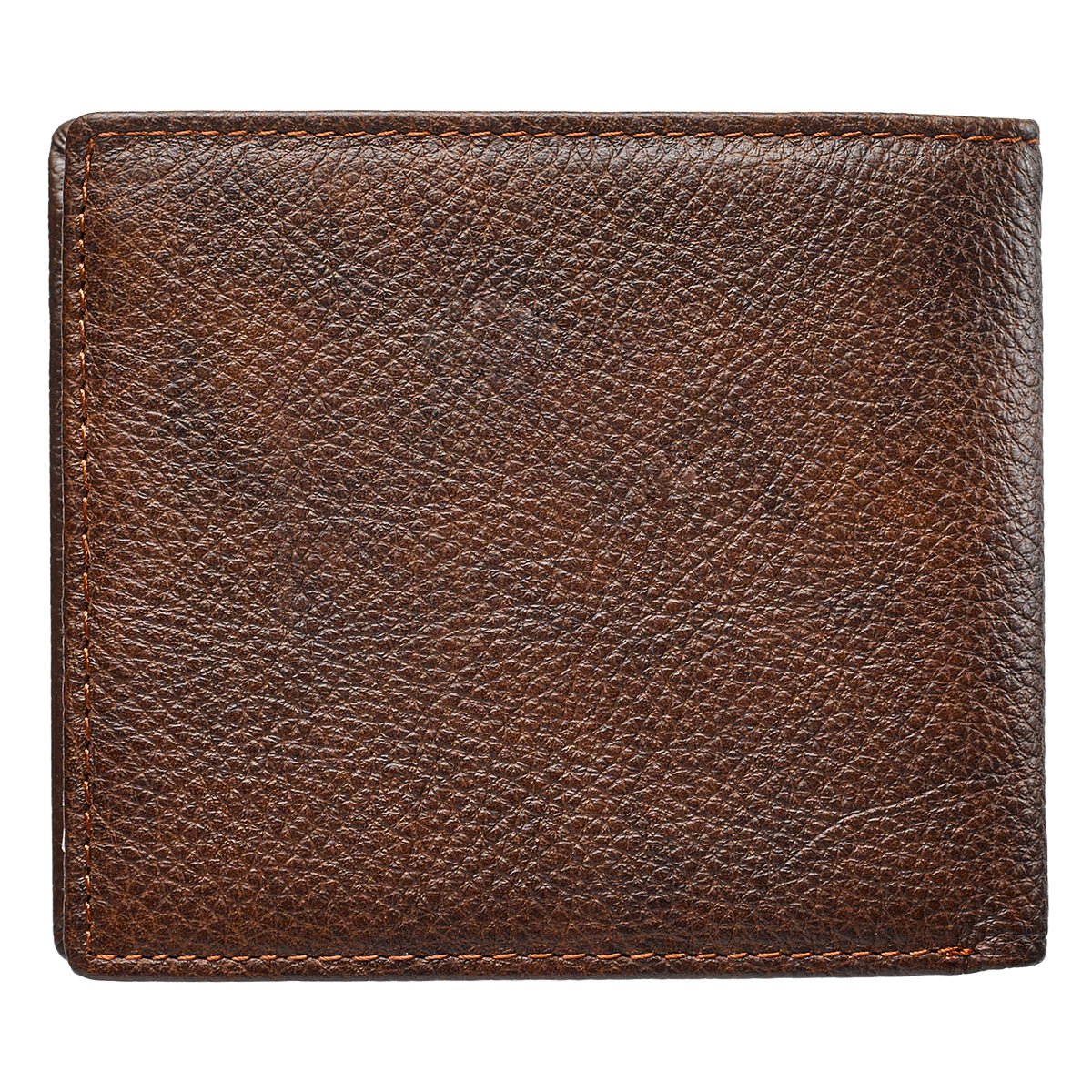 Leather Wallet: Be Strong and Courageous, Brown, Bi-Fold, Zipper Coin Pocket, Rfid-blocking, Gift Boxed