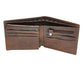 Leather Wallet: Be Strong and Courageous, Brown, Bi-Fold, Zipper Coin Pocket, Rfid-blocking, Gift Boxed