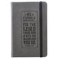 Notebook: Be Strong and Courageous With Elastic Band Closure Gray