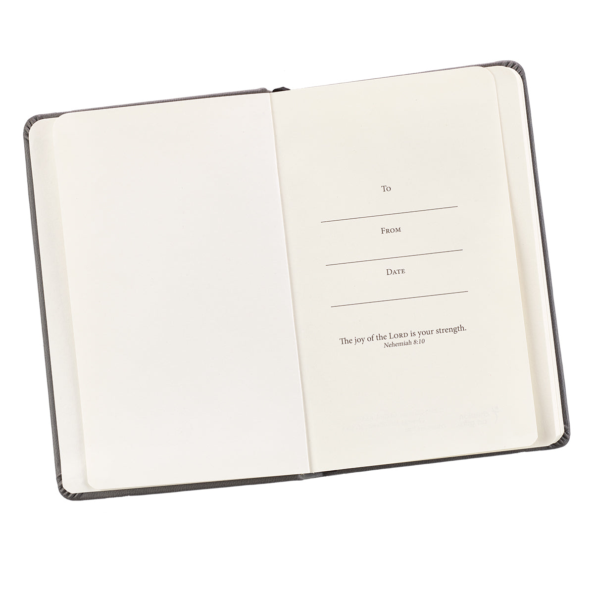 Notebook: Be Strong and Courageous With Elastic Band Closure Gray
