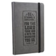 Notebook: Be Strong and Courageous With Elastic Band Closure Gray