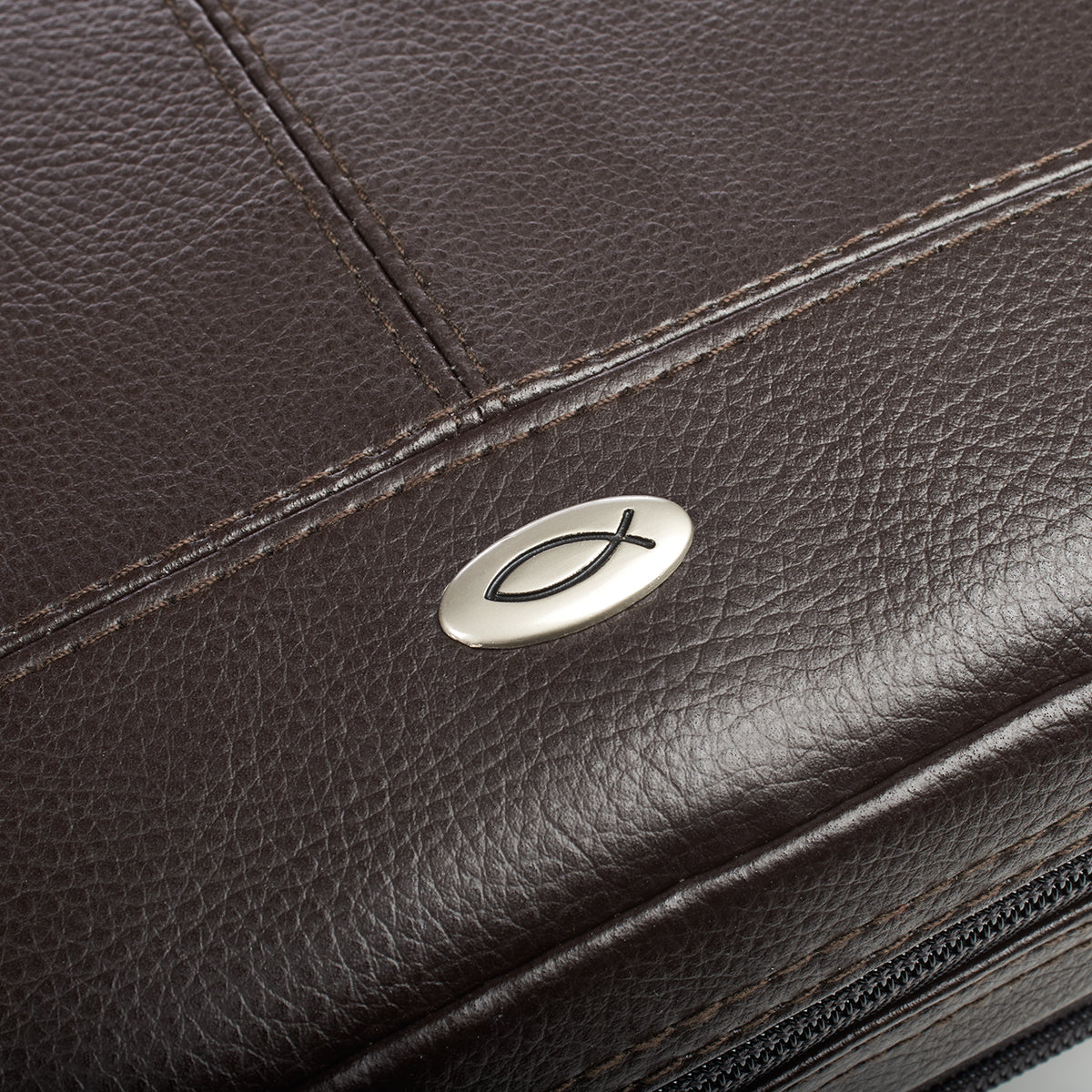 Bible Cover Small Two-Fold Lux-Leather Organizer Brown