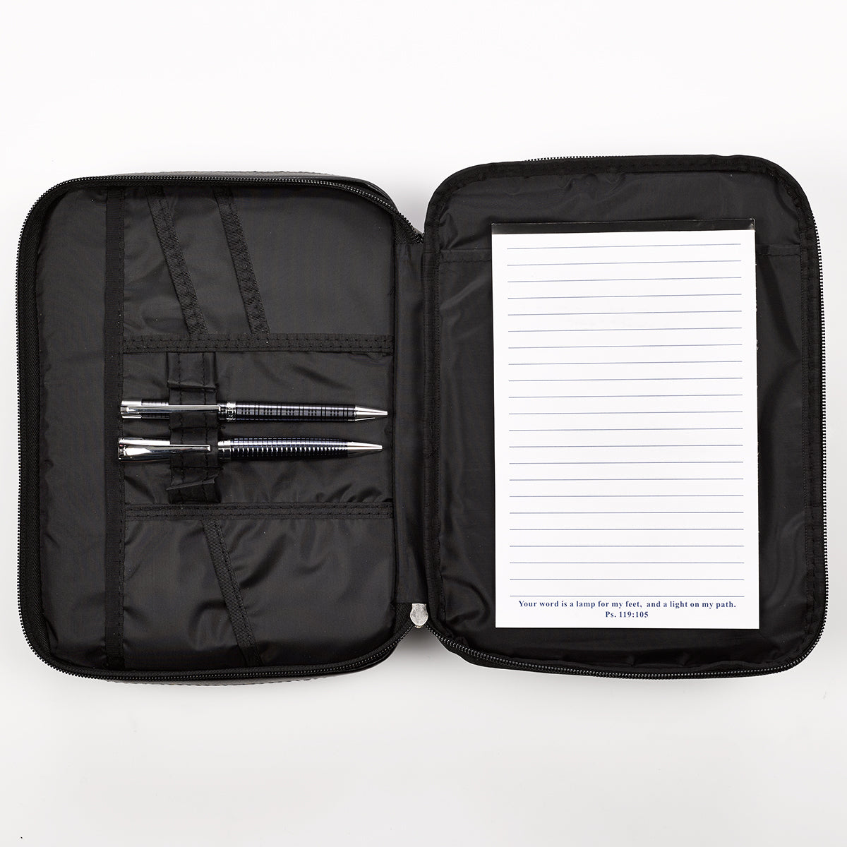 Bible Cover Extra Large: Two-Fold Luxleather Organizer Black