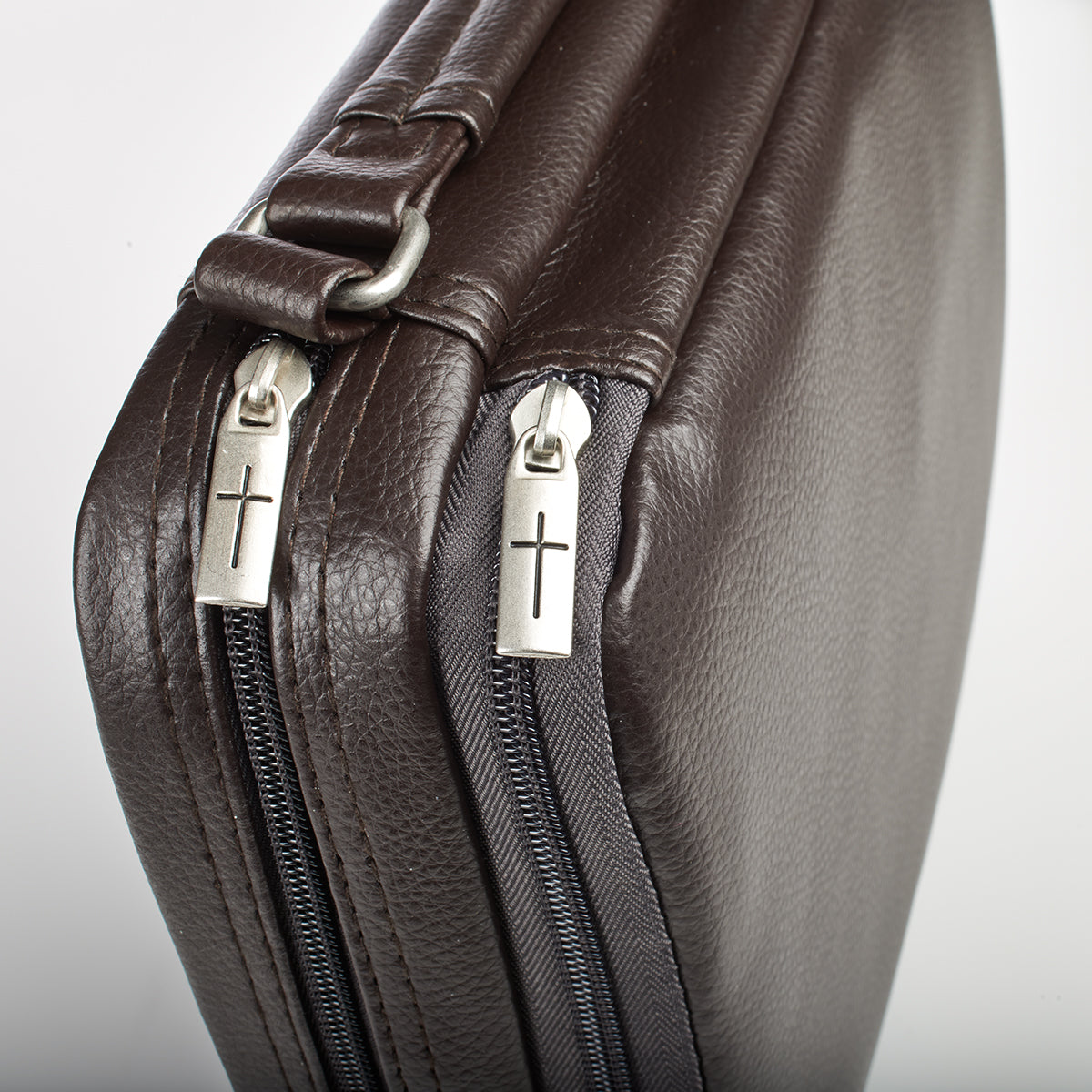 Bible Cover Extra Large: Two-Fold Luxleather Organizer Brown