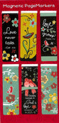 Bookmark Magnetic - set of 6: Love Never Fails, 1 Cor. 13