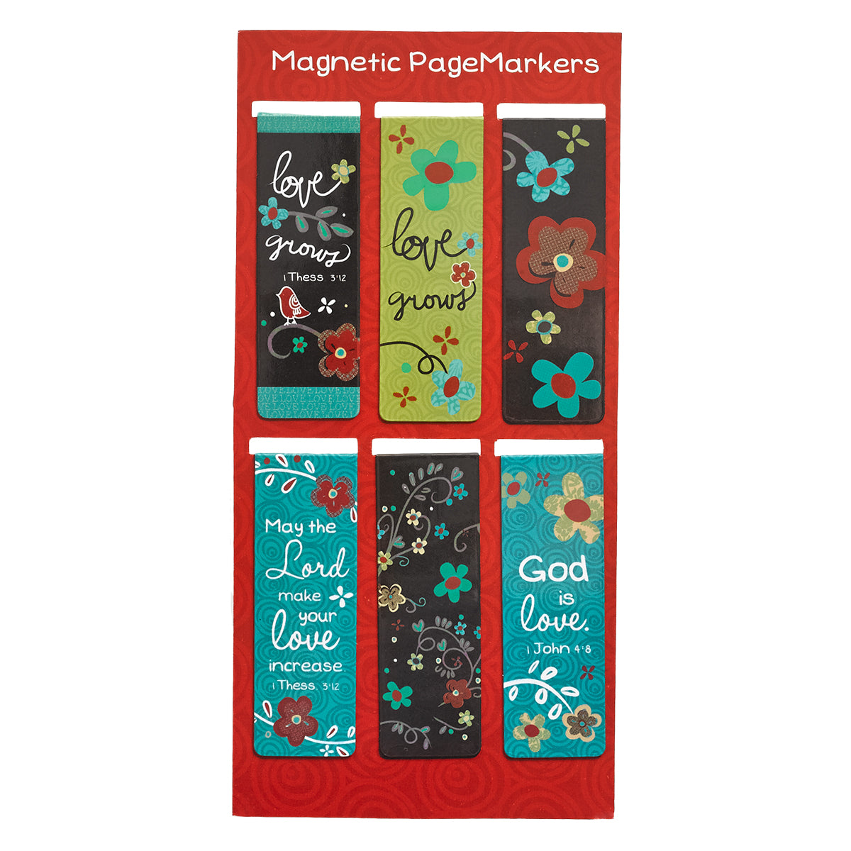 Bookmark Magnetic - set of 6: Love Never Fails, 1 Cor. 13