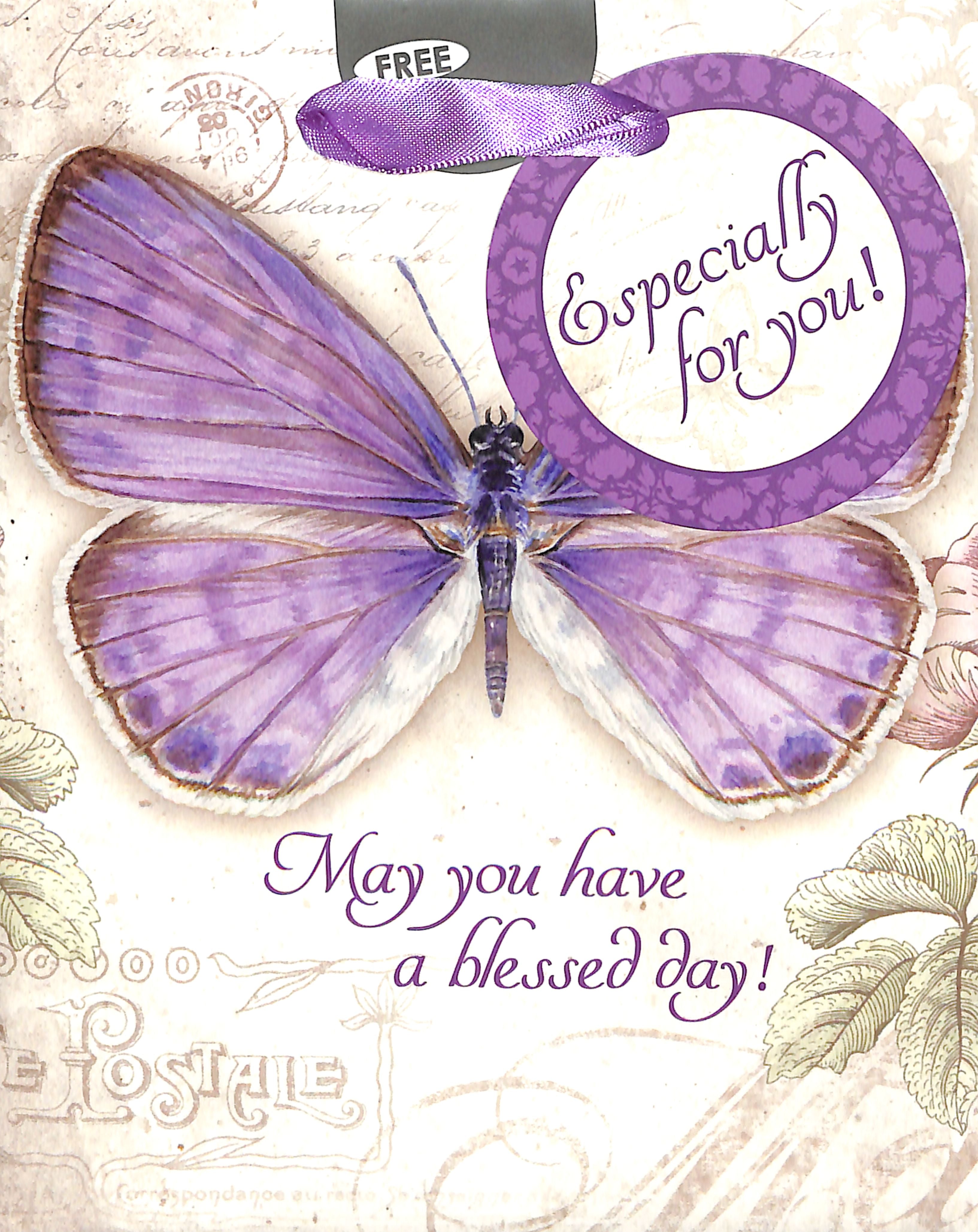 Gift Bag Small: May You Have a Blessed Day Butterfly/Purple