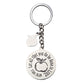 Metal Keyring in Tin: Blue, Apple, Let All That You Do Be Done in Love