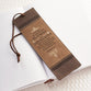 Bookmark With Tassel: Be Strong and Courageous Beige/Burgundy