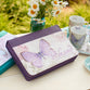 Bible Cover Medium: Blessed Jer. 17:7 Butterfly Purple Luxleather