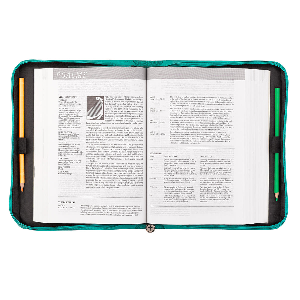 Bible Cover Medium: Grace Eph. 2:8 Butterfly Teal Luxleather