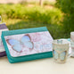 Bible Cover Medium: Grace Eph. 2:8 Butterfly Teal Luxleather