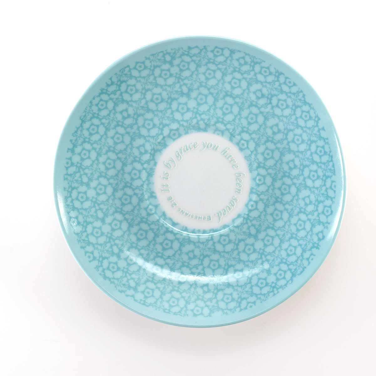 Ceramic Tea For One Set: Grace, Blue Butterfly, White/Teal (Pot 414 ml, Cup 237 ml, Saucer)