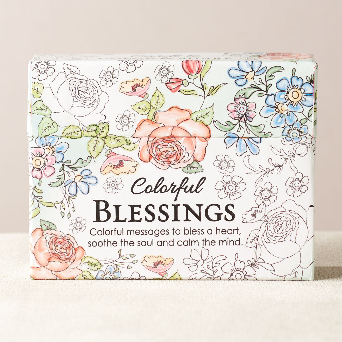 Adult Boxed Coloring Cards: Colorful Blessings
