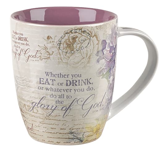 Ceramic Mugs (Set Of 4) 325ml: Floral Inspirations