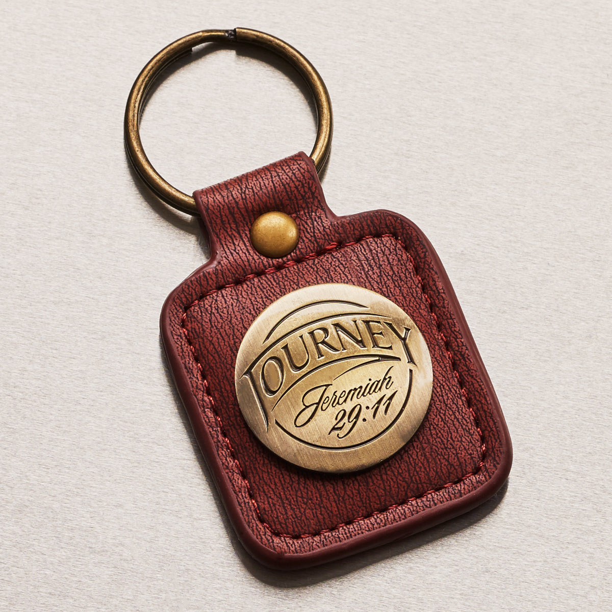 Metal Keyring in Tin: Journey, Jeremiah 29:11