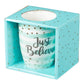 Ceramic Sparkle Mug: Just Believe Turquoise/Stripes (325ml)