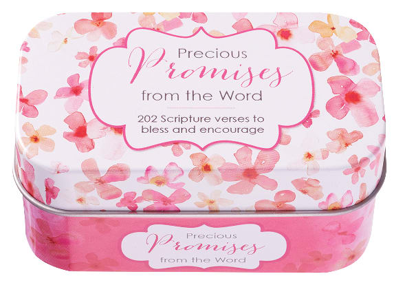 Sing For Joy Cards in Tin: Precious Promises (Pale Orange/floral)