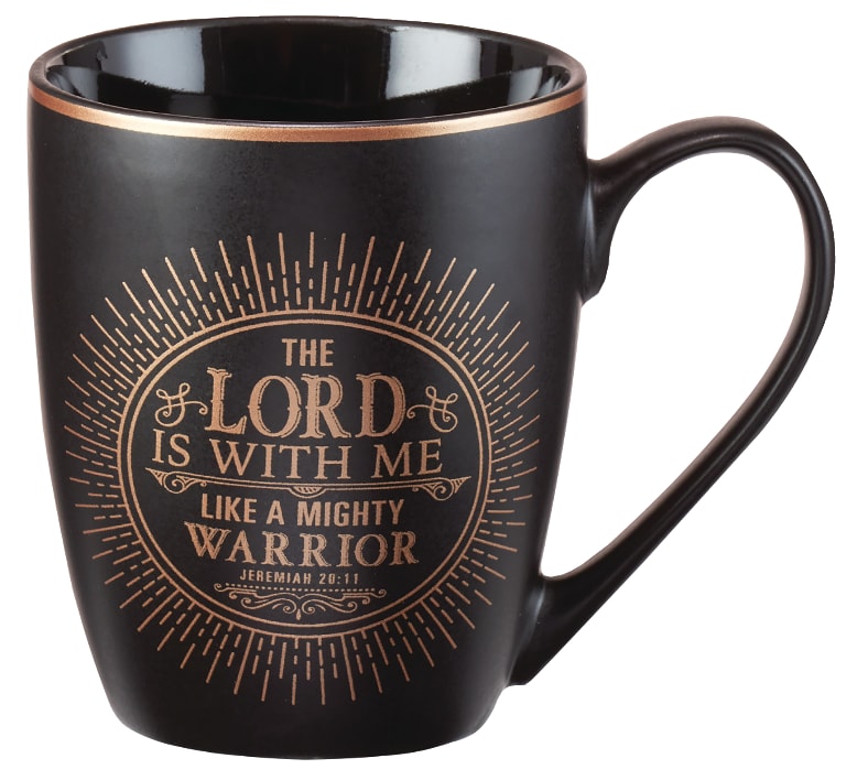Ceramic Mug: The Lord is With Me... Black, Saved By Grace (355ml)