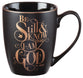 Ceramic Mug: Be Still & Know....Black, Saved By Grace (355ml)