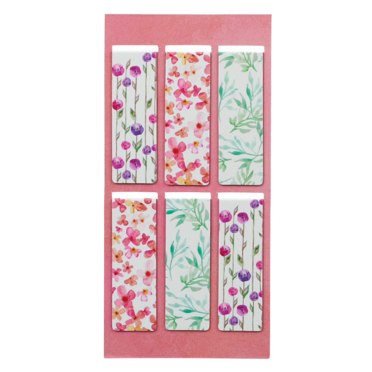 Bookmark Magnetic - set of 6: Sing For Joy, floral