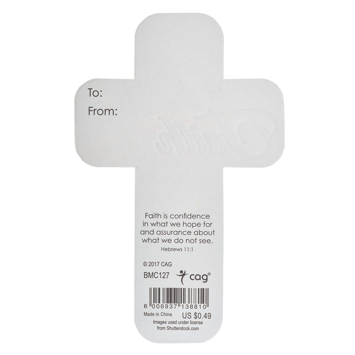 Bookmark Cross-Shaped: Faith Can Move Mountains