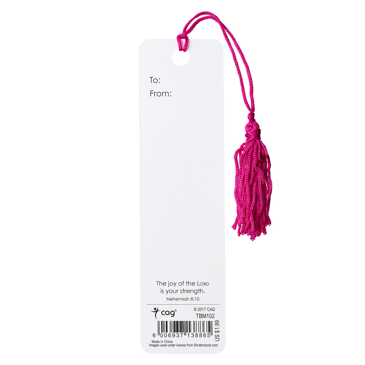 Bookmark With Tassel: Today I Choose Joy